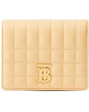 Burberry Lola Quilted Folded Wallet - Natural