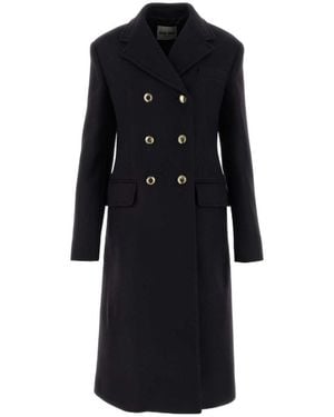 Miu Miu Long-Sleeved Double-Breasted Coat - Black