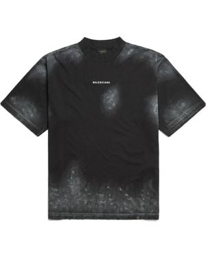 Balenciaga Back Medium Fit T-Shirt - Black