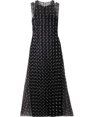 Emilia Wickstead Silk Organza And Faille Dress - Black