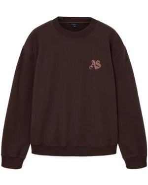 AllSaints Icon Oversized Crew Neck Sweatshirt - Brown