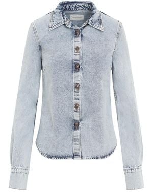 Magda Butrym Fitted Denim Shirt - Blue