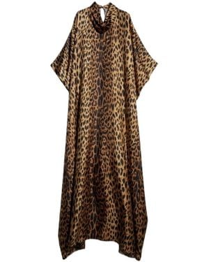 Gucci Printed Silk Dress - Brown