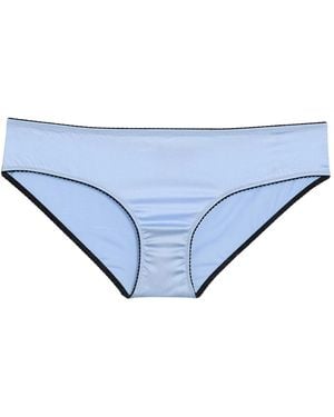 Dolce & Gabbana Solid-Color Stretch Satin Knickers - Blue