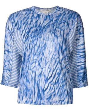 Comme des Garçons Abstract Print Blouse - Blue