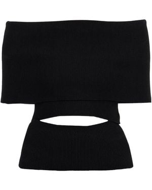 Christopher Esber Off-Shoulder Top - Black
