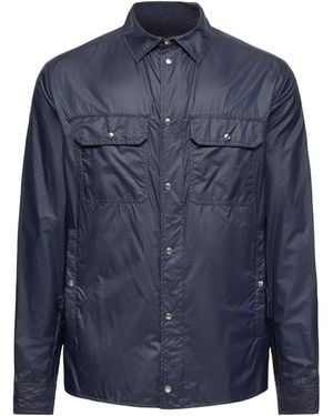 Moncler Collared Long-Sleeve Shirt - Blue