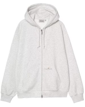 Carhartt Hooded Wip Label Sweat Jacket - White