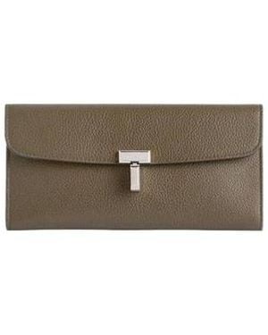 TOTEME Totme T-Lock Long Wallet - Gray