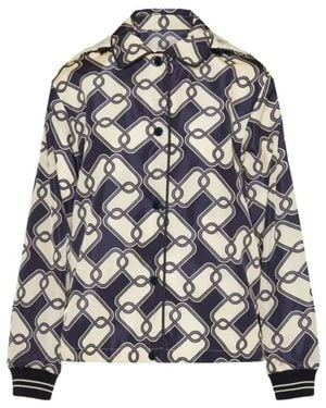 Moncler Iasone Graphic-Print Hooded Jacket - Gray