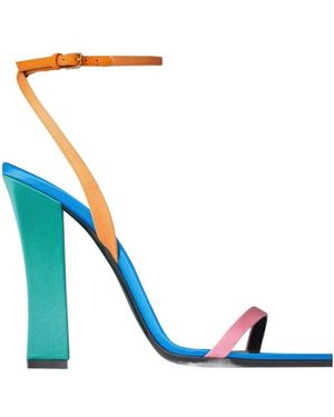 Saint Laurent Dominique Open Toe Sandals - Blue