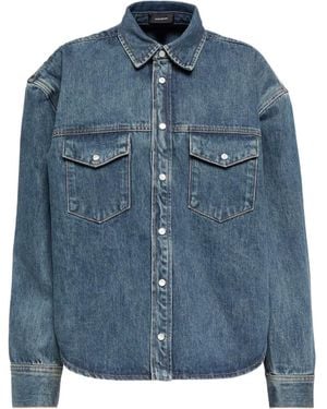 Wardrobe NYC Denim Jacket With Chest Pockets - Blue