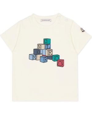 Moncler Logo Motif Cotton T-Shirt - White
