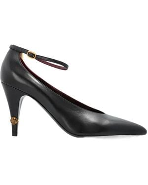 Versace Gianni Pointed-Toe Pumps - Black