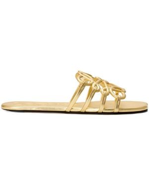 Loewe Petal Anagram Sandals - Metallic