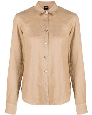 Aspesi Button-Down Long-Sleeved Shirt - Natural
