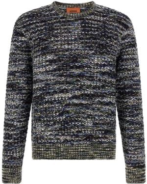 Missoni Crew Neck Long-Sleeved Knitwear - Gray