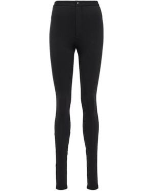 Wardrobe NYC High-Waisted Skinny Casual Trousers - Black