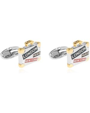 Paul Smith Suitcase Motif Cufflinks - White
