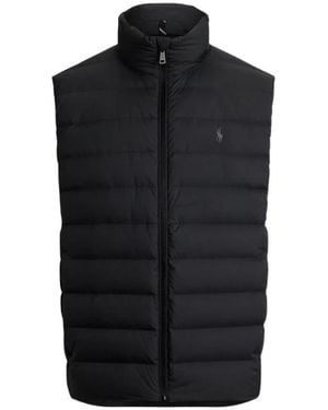 Polo Ralph Lauren Embroidered-Logo Quilted Gilet - Blue