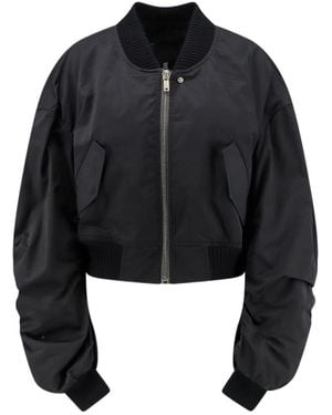 Rick Owens Cropped Bomber Jacket - Black