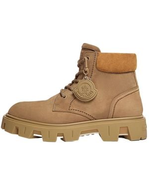 Moncler Peak City Lace-Up Boots - Natural