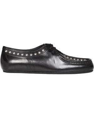 Jil Sander Hood Stud-Embellished Loafers - Black