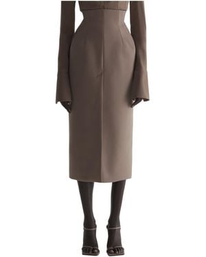 Mugler Pencil Skirt - Brown