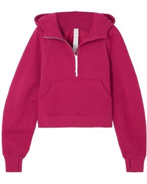 lululemon Cropped Hooded Sweatshirt - Red