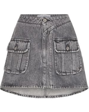 JW Anderson Button-Down Denim Skirt - Grey
