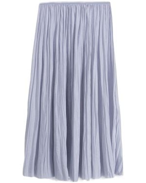 Roberto Collina Pleated Midi Skirt - Blue
