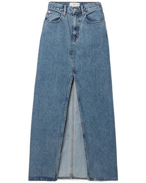 SLVRLAKE Denim Multi-Pocket Denim Skirt - Blue