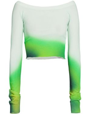 Off-White c/o Virgil Abloh Blurred Seamless Knit Top - Green