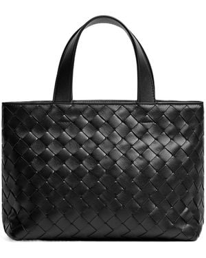 Bottega Veneta Mini Intrecciato Zipped Tote - Black