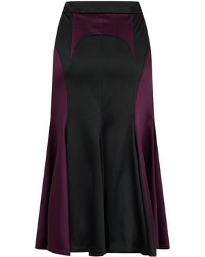 Off-White c/o Virgil Abloh And Satin Midi Skirt - Black