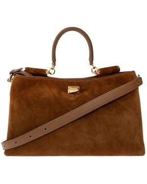 Dolce & Gabbana Top Handle Shoulder Bag - Brown