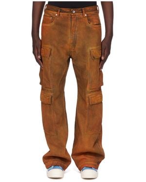 Rick Owens Hollywood Double Cargo Jeans - Brown