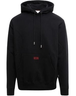 Gcds Logo Detailed Drawstring Hoodie - Black