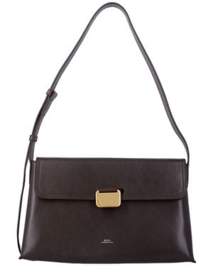 A.P.C. Simone Flap Shoulder Bag - Black