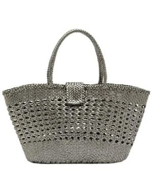 RIXO London X Dragon Diffusion Lucine Leather Tote Bag - Grey