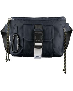 A.P.C. Logo Patch Buckled Belt Bag - Blue