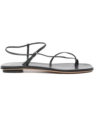 Soeur Flat Leather Sandals - Multicolor
