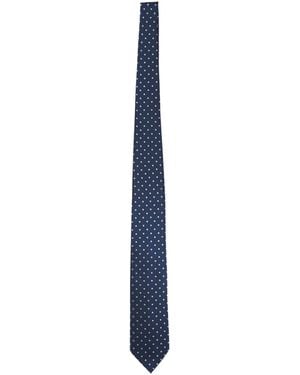Tom Ford Polka Dot Pointed Tip Tie - Blue