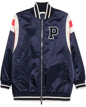 P.A.R.O.S.H. Logo-Patch Bomber Jacket - Blue