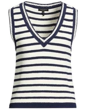 Rag & Bone Sleeveless Knitted Vest - Blue