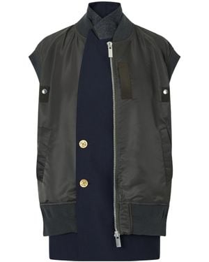 Sacai Zip-Up Vest - Blue