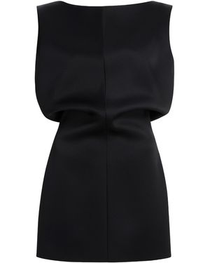 KHAITE Toma High-Neck Mini Dress - Black