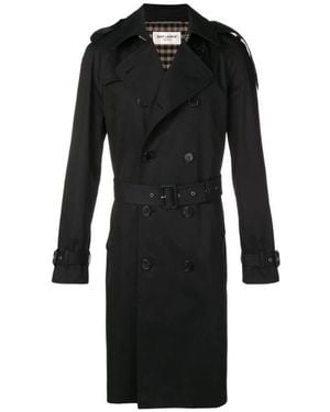 Saint Laurent Classic Trench Coat - Black