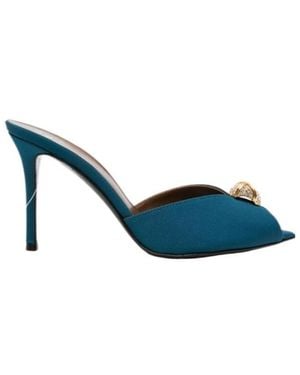 Giuseppe Zanotti Crystal-Embellished Peep-Toe Sandals - Blue
