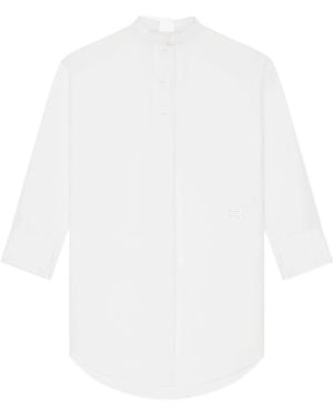 Givenchy Collared Long-Sleeve Shirt Dress - White